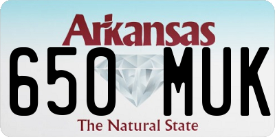 AR license plate 650MUK