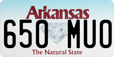 AR license plate 650MUO