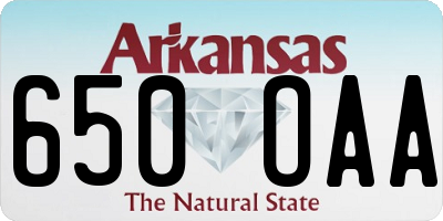 AR license plate 650OAA