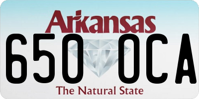 AR license plate 650OCA