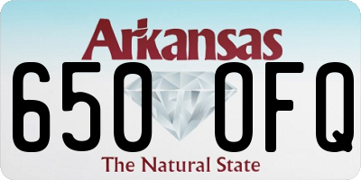 AR license plate 650OFQ