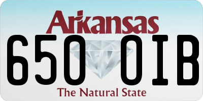 AR license plate 650OIB