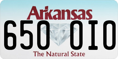 AR license plate 650OIO