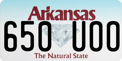 AR license plate 650UOO