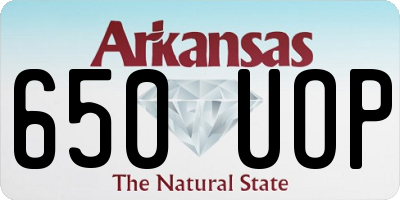 AR license plate 650UOP