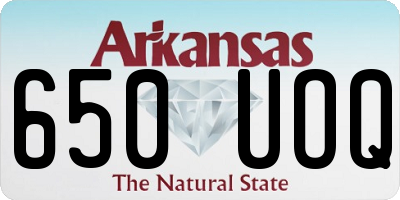 AR license plate 650UOQ