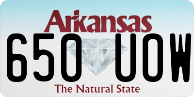 AR license plate 650UOW
