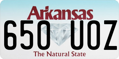 AR license plate 650UOZ