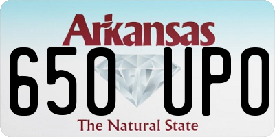 AR license plate 650UPO