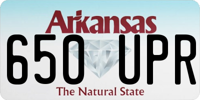 AR license plate 650UPR