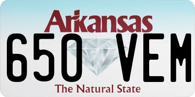 AR license plate 650VEM