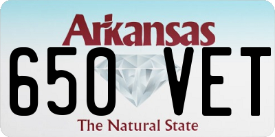 AR license plate 650VET