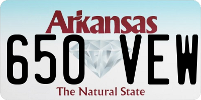 AR license plate 650VEW