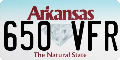 AR license plate 650VFR