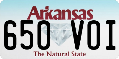 AR license plate 650VOI
