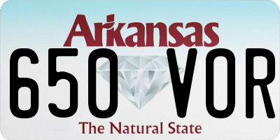 AR license plate 650VOR