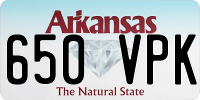 AR license plate 650VPK