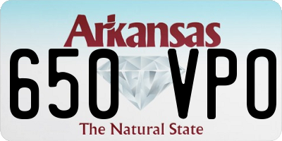 AR license plate 650VPO