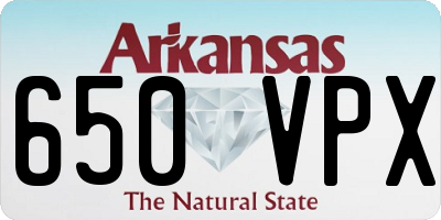 AR license plate 650VPX
