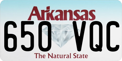 AR license plate 650VQC