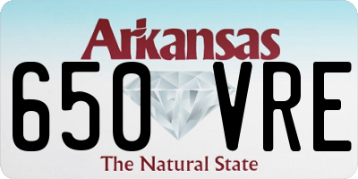 AR license plate 650VRE