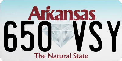 AR license plate 650VSY