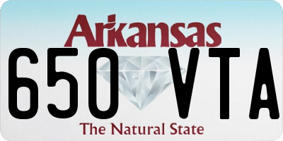 AR license plate 650VTA