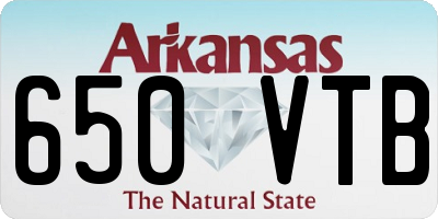 AR license plate 650VTB