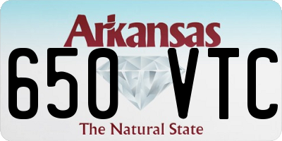 AR license plate 650VTC