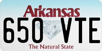 AR license plate 650VTE