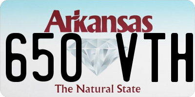 AR license plate 650VTH