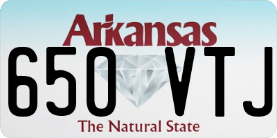 AR license plate 650VTJ