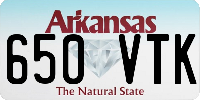 AR license plate 650VTK