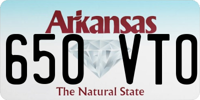 AR license plate 650VTO
