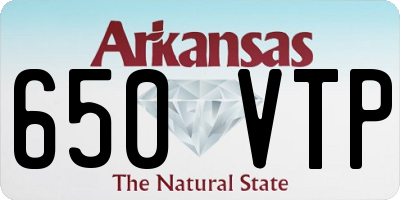 AR license plate 650VTP