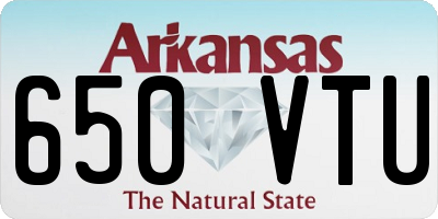 AR license plate 650VTU
