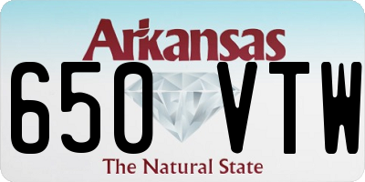 AR license plate 650VTW