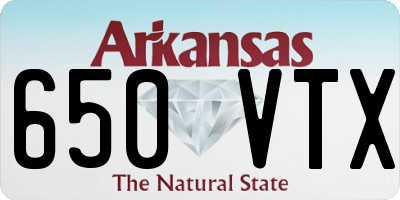 AR license plate 650VTX