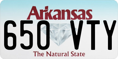 AR license plate 650VTY