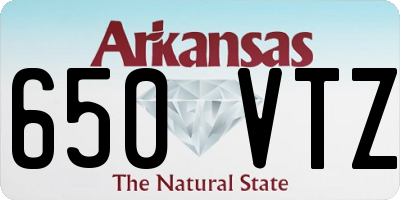 AR license plate 650VTZ