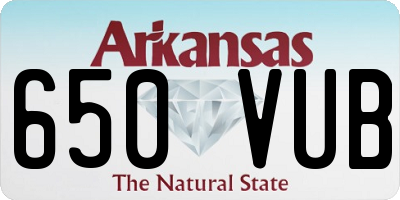 AR license plate 650VUB
