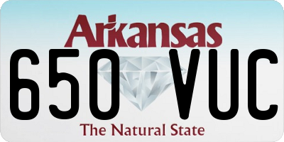 AR license plate 650VUC