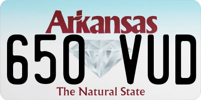 AR license plate 650VUD