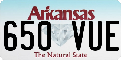 AR license plate 650VUE
