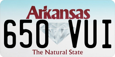 AR license plate 650VUI