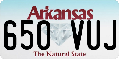 AR license plate 650VUJ