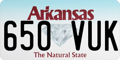 AR license plate 650VUK
