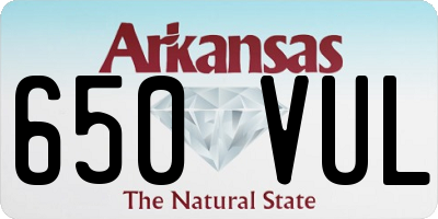 AR license plate 650VUL