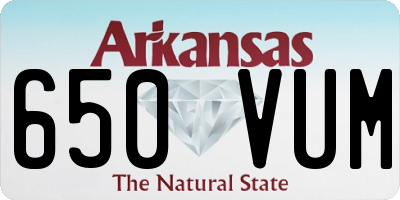 AR license plate 650VUM