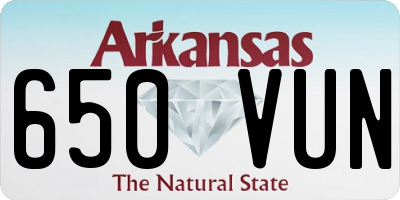 AR license plate 650VUN